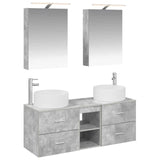 Bathroom Furniture Set 5 pcs Concrete Grey 3407074