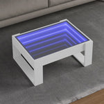 ZNTS Coffee Table with Infinity LED White 70x53x30 cm 847630