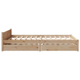 Bed Frame without Mattress 140x190 cm Solid Wood Pine 3301680