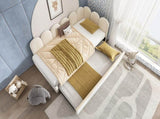 Upholstered Bed Daybed with Pull-Out Bed, 3FT Single Sofa Bed 90 x 190 cm, Guest Beds for Adults and N601P272133B