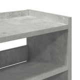 Shoe Rack Concrete Grey 80x25x100 cm Engineered Wood 859899