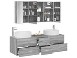 Bathroom Furniture Set 4 pcs Grey Sonoma 3407108