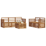 Sofa Sets 6 pcs Natural Solid Acacia Wood 3374359
