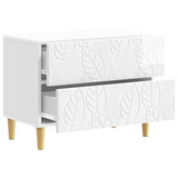 Bedside Table High Gloss White 62 x 34.5 x 48 cm 895009