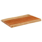 Table Top 60x40x3.8 cm Rectangular Solid Wood Acacia Live Edge 370632