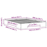 Bed Frame Brown 140 x 200 cm 873028