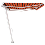 Freestanding Manual Retractable Awning 600x300 cm Orange/Brown 3069600