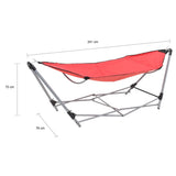 Hammock with Foldable Stand Red 44364