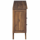 Sideboard Natural 100 x 30 x 68 cm Solid Teak Wood 42017956