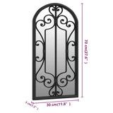 Mirror Black 70x30 cm Iron for Indoor Use 3093546