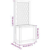 Planter with Trellis 55x29,5x132 cm Solid Wood Acacia 364900