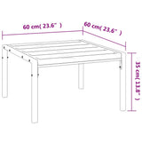 Garden Coffee Table Black 60x60x35 cm Steel 362726