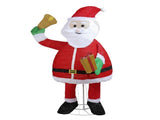 1.8M Lighted Santa Claus Holding Bell Christmas Yard Decorations, Pre-lit Pull Up Santa with 200 79483818