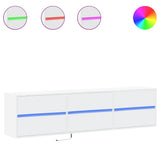TV Wall Cabinet with LED White 180x31x45 cm 3307933