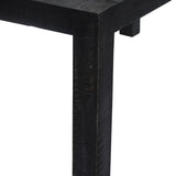 ZNTS Dining Table Black 140x80x76 cm Solid Mango Wood 247990