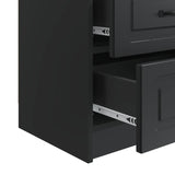 Bedside Cabinet Black 43 x 34.5 x 44.5 cm Engineered Wood 895677