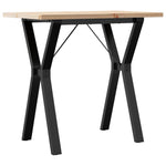 ZNTS Dining Table Y-Frame 80x50x75.5 cm Solid Wood Pine and Steel 3282782