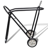 Metal Foldable Saddle Rack with Wheels 141332