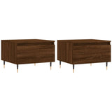 Coffee Tables 2 pcs Brown Oak 50x46x35 cm Engineered Wood 830859