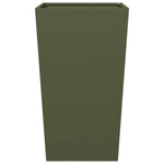 ZNTS Garden Planter Olive Green 45x45x75 cm Steel 851100