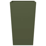 Garden Planters Olive Green 2 pcs 45x45x75 cm Steel 851101