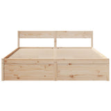 Bed Frame without Mattress 200x200 cm Solid Wood Pine 3282336