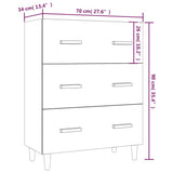 Sideboard Grey Sonoma 70x34x90 cm Engineered Wood 817346