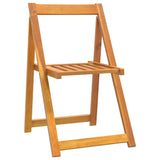 Garden Chair Set of 4 Natural Wood Solid Acacia Wood Standard 319189