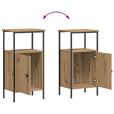Bedside Cabinet Artisan Oak 41x31x80 cm Engineered Wood 857248