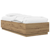 Bed Frame Artisian Oak 80 x 200 cm Engineered Wood 3429660