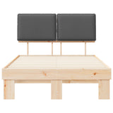 Bed Frame with Upholstered Headboard Dark Grey 120 x 200 cm 877280