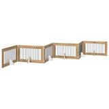 Dog Gate with Stands 6 pcs Artisan Oak 100 x 60 cm 892126