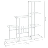 Flower Stand 94.5x25x88 cm White Metal 336113