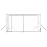 Outdoor Dog Kennel Silver 4x4x2 m Galvanised Steel 3190455