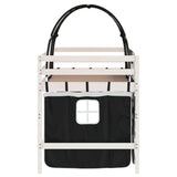 Kids' Loft Bed with Tunnel without Mattress White&Black 90x200cm 3206994