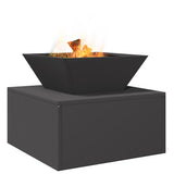Fire Pit Black 50 x 50 x 40 cm Steel 874583