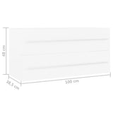 Sink Cabinet White 100x38.5x48 cm Engineered Wood 804719