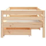Kids Bed Frame with Drawers 70x140 cm Solid Wood Pine 834441