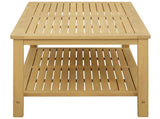 Side Table Oil Natural 110 x 55 x 45 cm Solid Acacia Wood 42026804