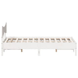 Bed Frame without Mattress White 140x190 cm Solid Wood Pine 3328245