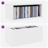CD Storage Rack 4 pcs White 40 x 17 x 17 cm Engineered Wood 8012708
