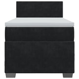 Box Spring Bed with Mattress Black 90x190 cm Velvet 3286182