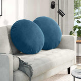 Seat Cushions 2 pcs Blue 80 x 29 cm Velvet 42014247