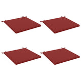 4-Piece Seat Cushions SOEST 4 pcs 100% Polyester Wine Red 944816