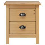 Bedside Cabinets Hill 2pcs 46x35x49.5cm Solid Pine Wood 288907