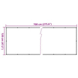 Balcony Privacy Screen White 700x120 cm PVC 4005512