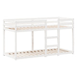 Bunk Bed without Mattress White 75x190 cm Small Single Solid Wood Pine 3282008