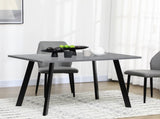 Dining Table, Contemporary Rectangle Kitchen Table with Metal Legs and Spacious Tabletop for Dining T3398P330450