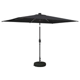 Garden Parasol with LED Lights and Base 200 x 300 cm Polyester 42036242