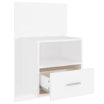 Wall-mounted Bedside Cabinets 2 pcs White 811008